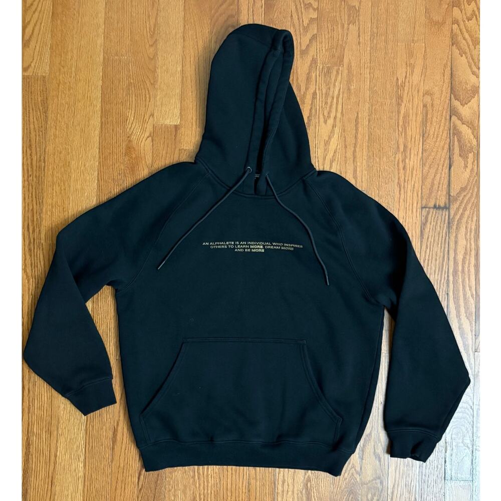 Alphalete Men's Black‎ Pullover Hoodie Sweatshirt Size Medium- EUC